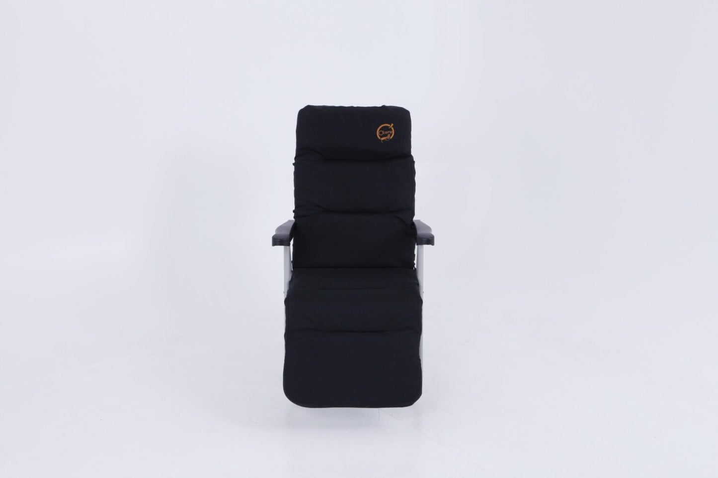 Fauteuil de camping relax pliable - Multipositions et confortable | 62 x 92 x 105 cm | Noir et gris | TRENDYFLAIR