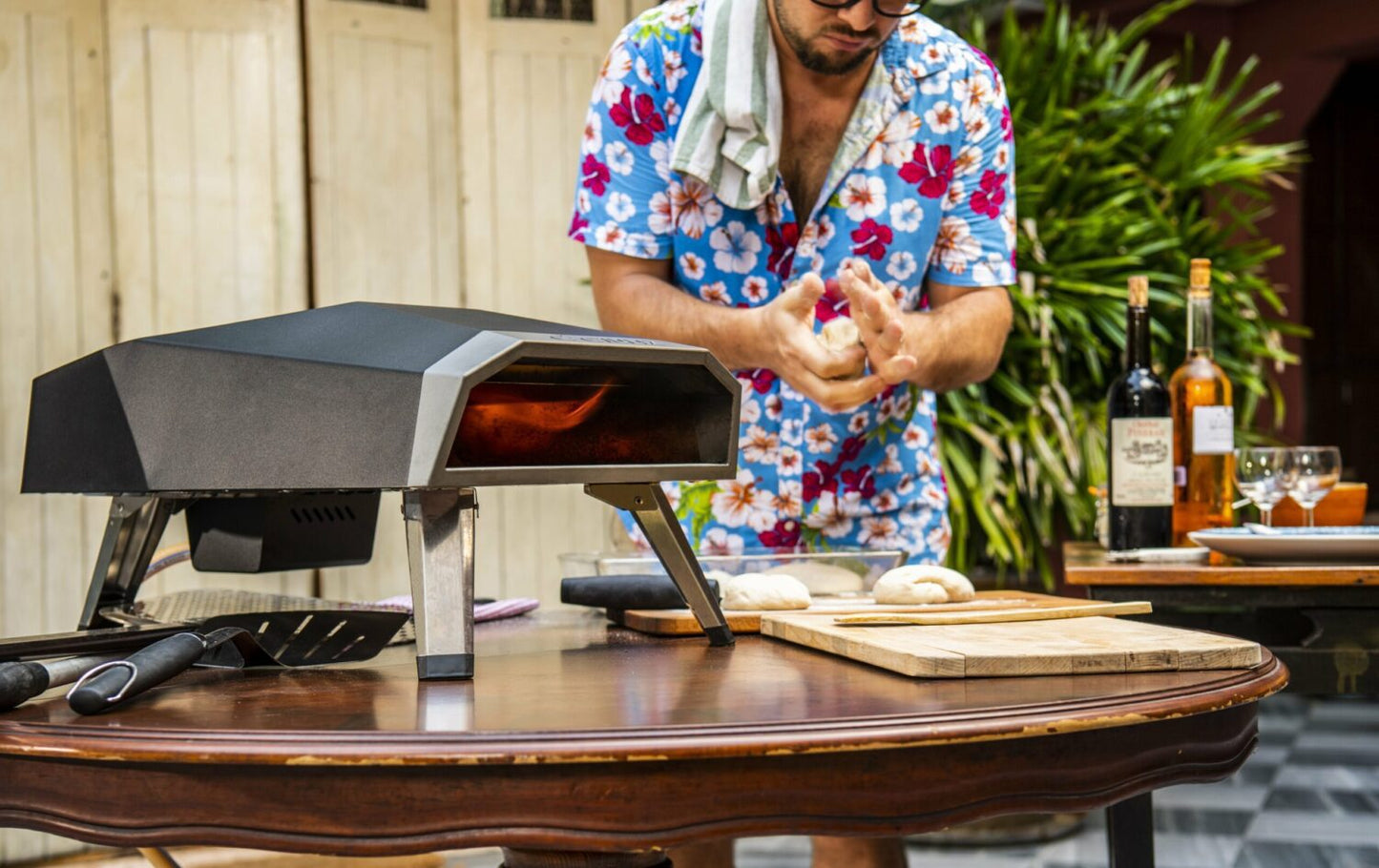 Four à pizza à gaz - Giuliz - UFO 12 - Pelle à pizza inclus | Idéal pour la cuisine extérieure | Compact et portable | Acier inoxydable | TRENDYFLAIR