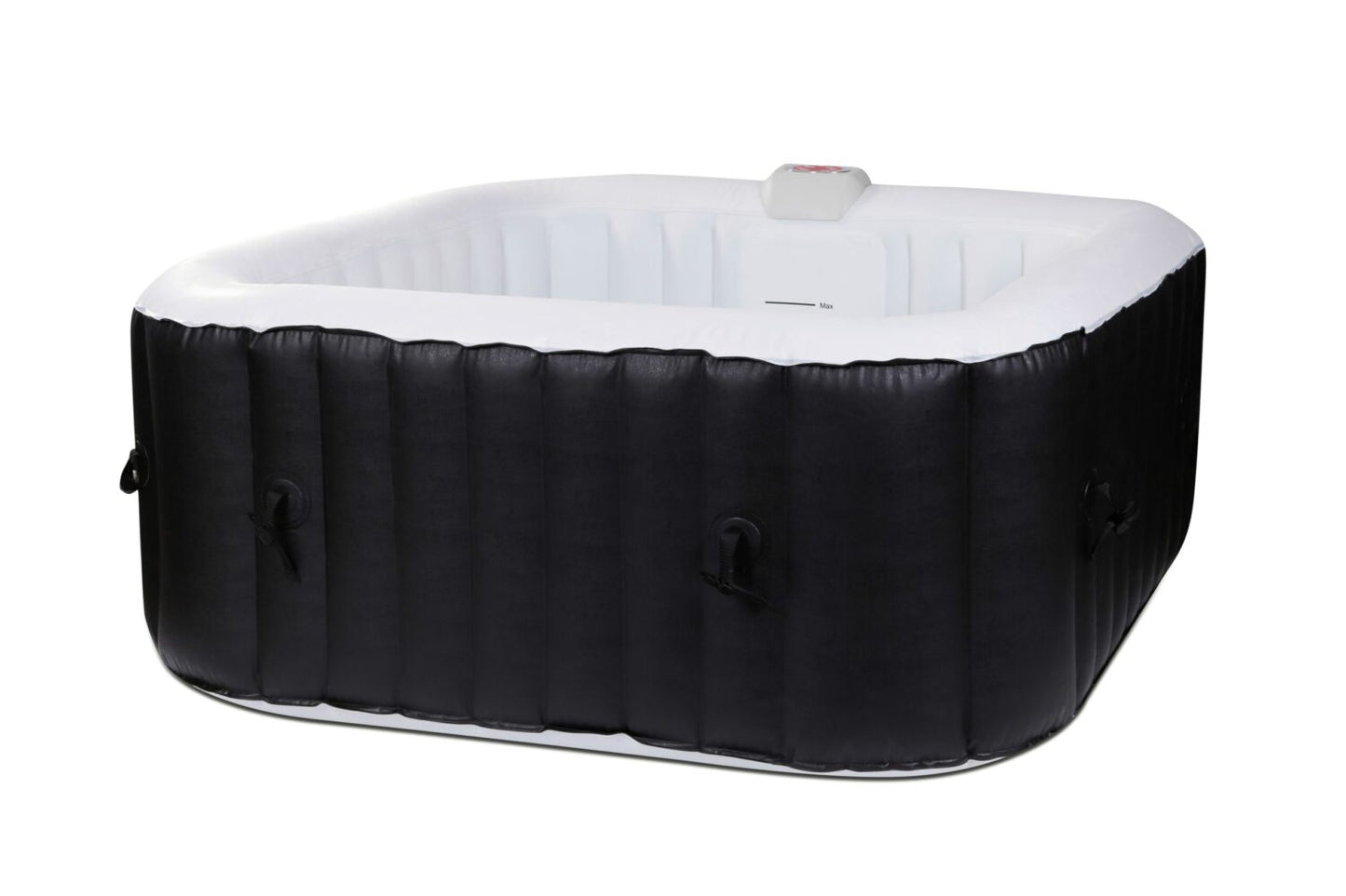 Spa Gonflable - 6 Places Carré - Filtre et Bâche Inclus | Confortable et Relaxant | 185 x 185 cm | Idéal pour la Détente en Famille ou entre Amis | Facile à Installer et à Utiliser | TRENDYFLAIR