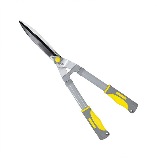 Cisaille à haie lames ondulées - Revêtement anti adhérence - Ergonomique et facile à utiliser | 58 x 21 cm | Noir et argent | TRENDYFLAIR