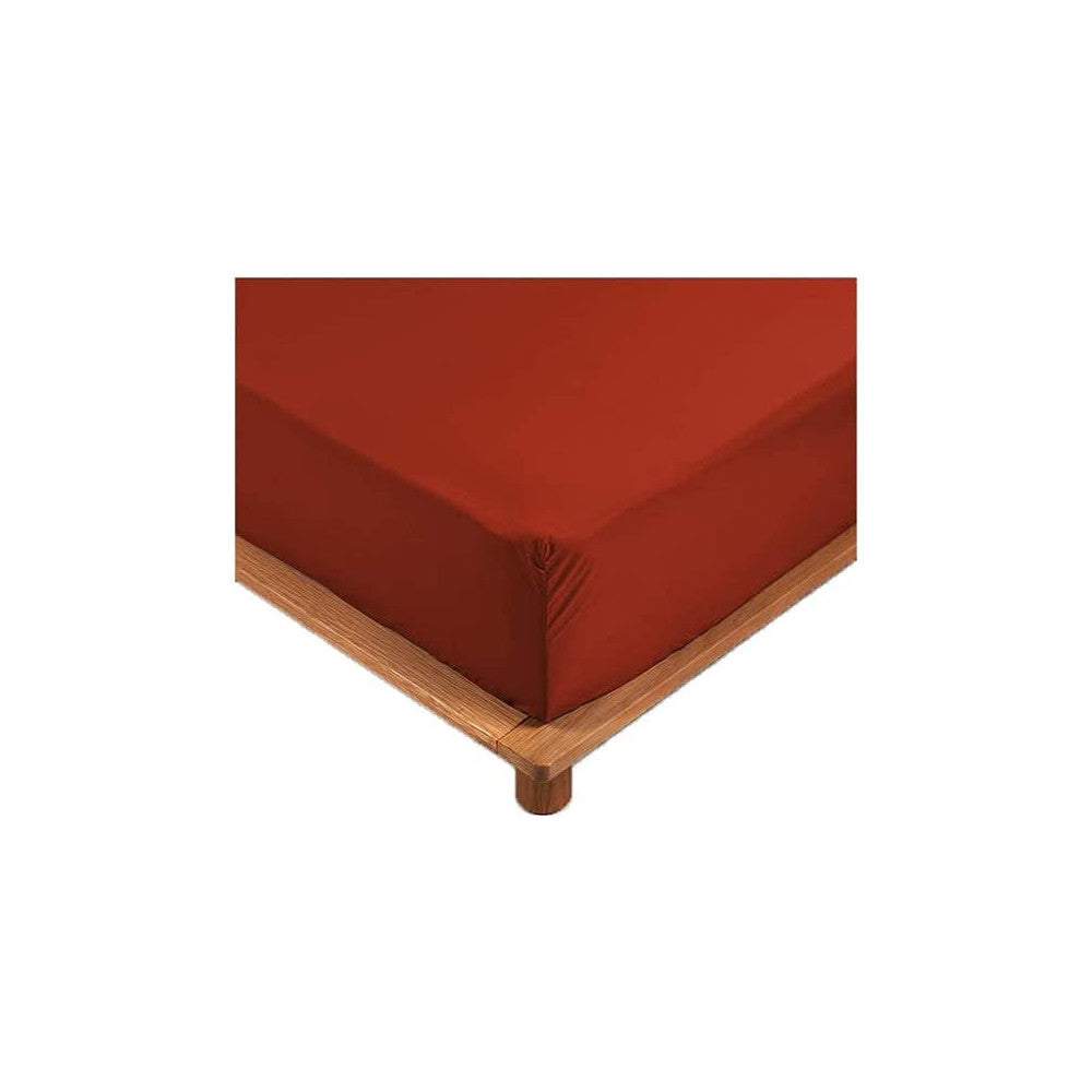 Drap Housse Percale - Bonnet 30 Cm - Plusieurs Tailles - Plusieurs Coloris - 160x200cm - rouge | homeflair