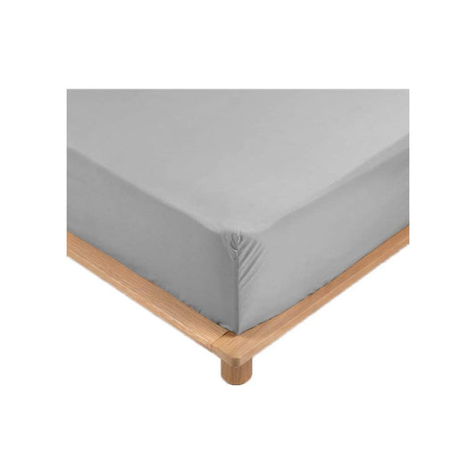 Drap Housse Percale - Bonnet 30 Cm - Plusieurs Tailles - Plusieurs Coloris - 90x190cm - Gris | homeflair