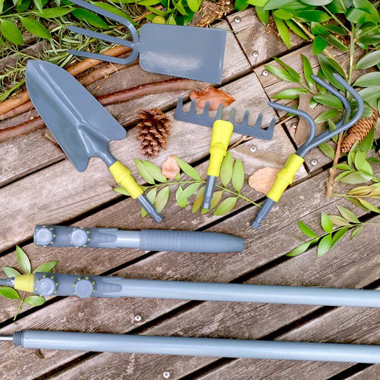 Outils de jardin - En acier - Multifonctions - Système à clips | Compact et polyvalent | Vert et noir | TRENDYFLAIR