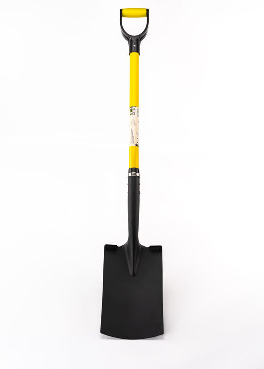 Pelle bêche pour jardin - Manche en fibre de verre - Poignée confort | Résistant et ergonomique | Vert et noir | TRENDYFLAIR