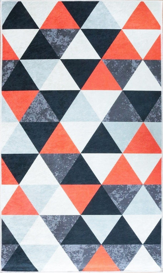 Tapis Triangle Rouge Dimensions - 120x180 – Qualité supérieure pour Maison, Appartement, Bureau – Style élégant et durable – Confort optimal, facile à nettoyer – Idéal salon et chambre