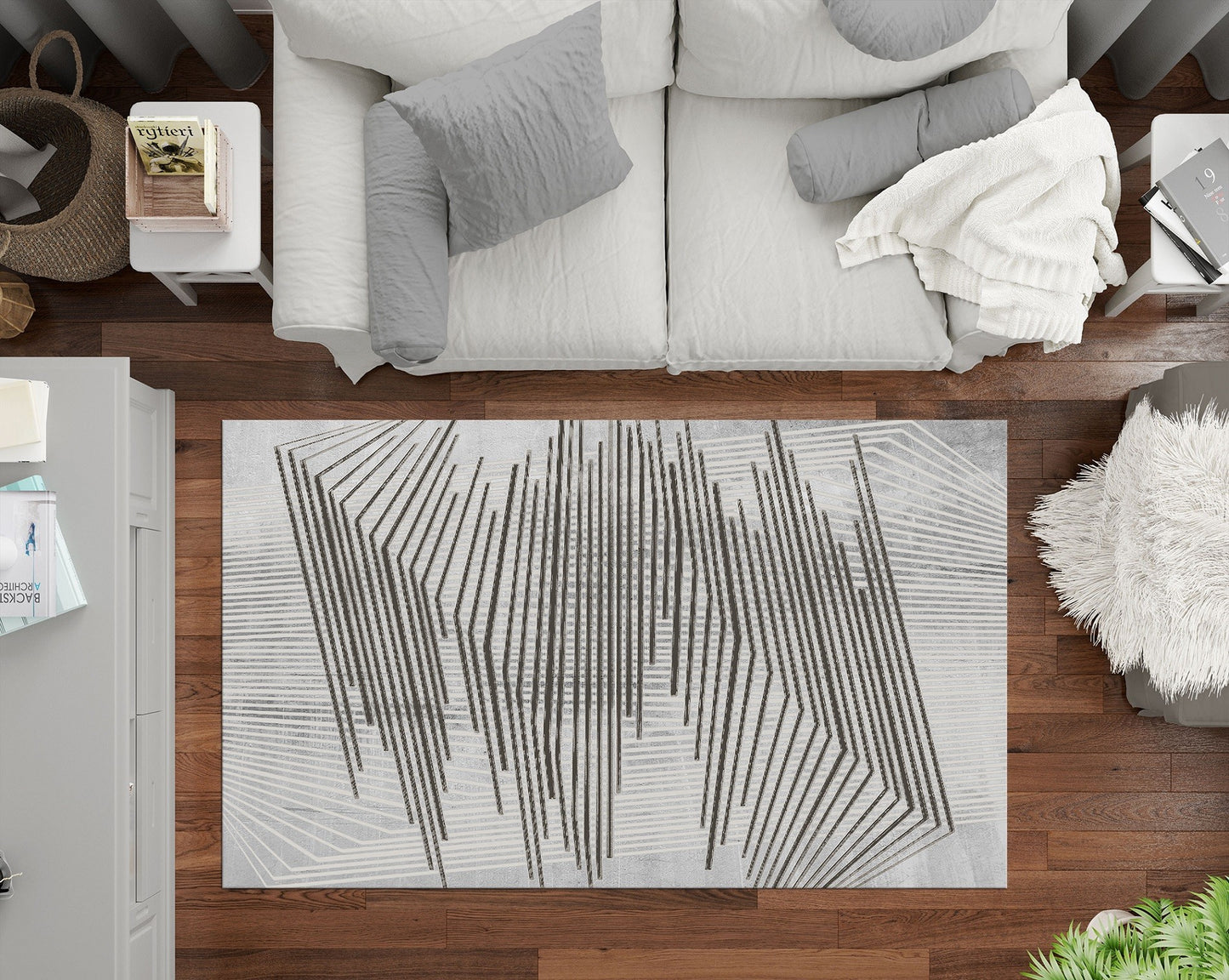 Tapis Nour Gris Dimensions - 120x180 – Qualité supérieure pour Maison, Appartement, Bureau – Style élégant et durable – Confort optimal, facile à nettoyer – Idéal salon et chambre