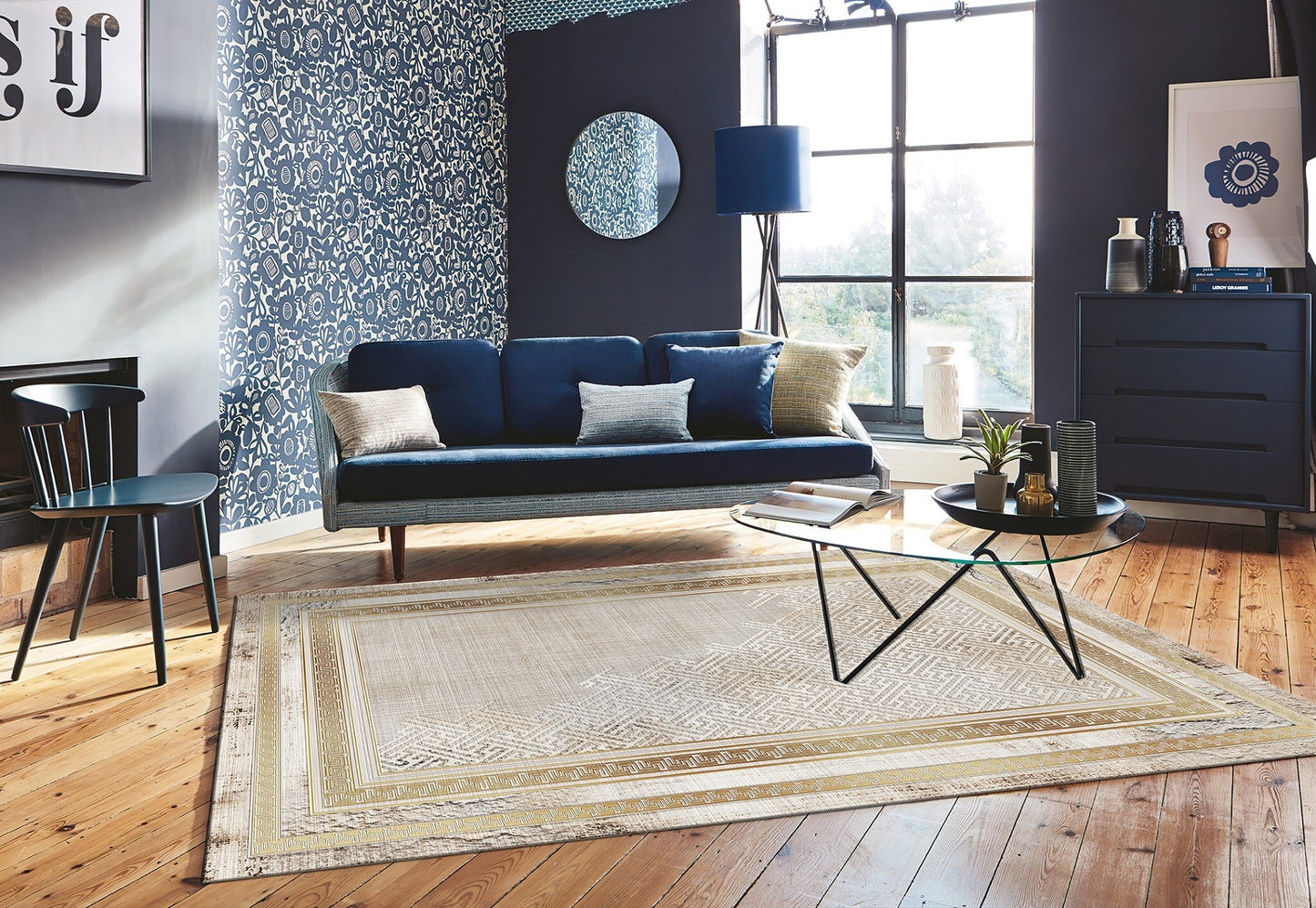 Tapis NAJAT Gold Dimensions - 200x300 – Qualité supérieure pour Maison, Appartement, Bureau – Style élégant et durable – Confort optimal, facile à nettoyer – Idéal salon et chambre