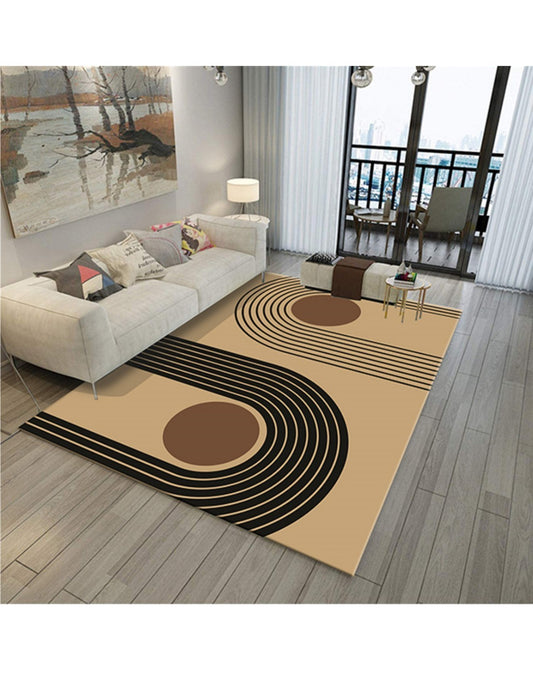 Tapis Seventies Taupe Dimensions - 120x180 – Qualité supérieure pour Maison, Appartement, Bureau – Style élégant et durable – Confort optimal, facile à nettoyer – Idéal salon et chambre