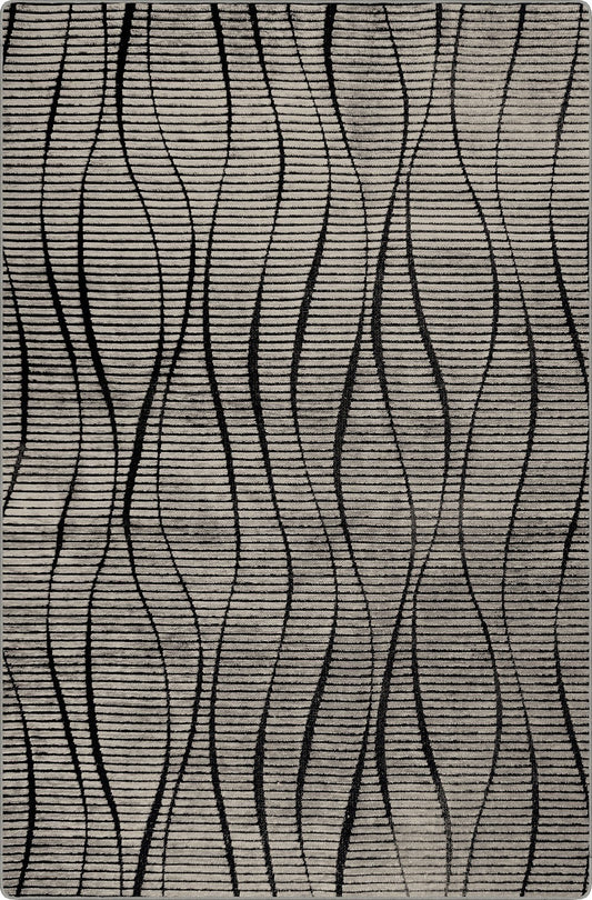 Tapis Vera Vague Gris Dimensions - 80x150 – Qualité supérieure pour Maison, Appartement, Bureau – Style élégant et durable – Confort optimal, facile à nettoyer – Idéal salon et chambre