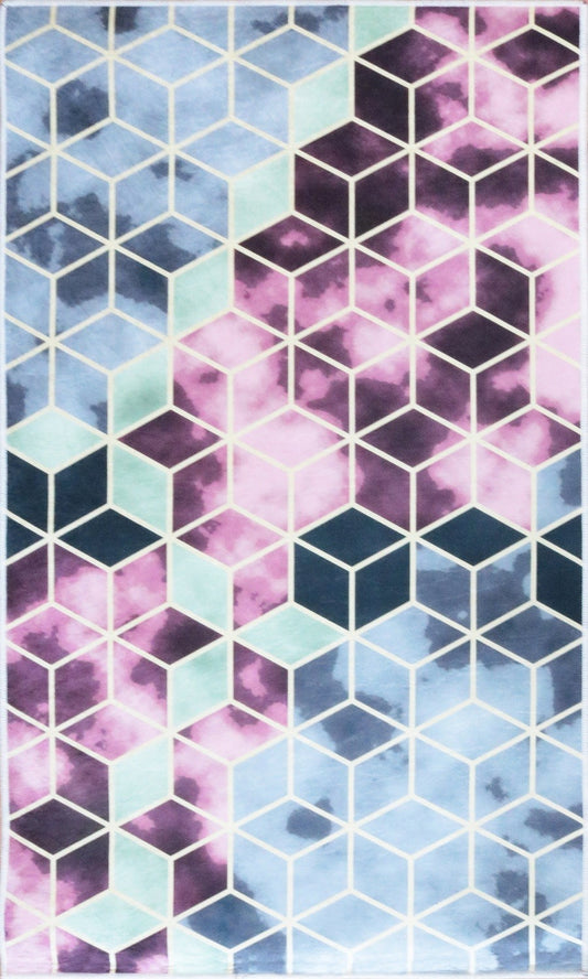 Tapis Luxe Doré, Rose Dimensions - 120x180 – Qualité supérieure pour Maison, Appartement, Bureau – Style élégant et durable – Confort optimal, facile à nettoyer – Idéal salon et chambre