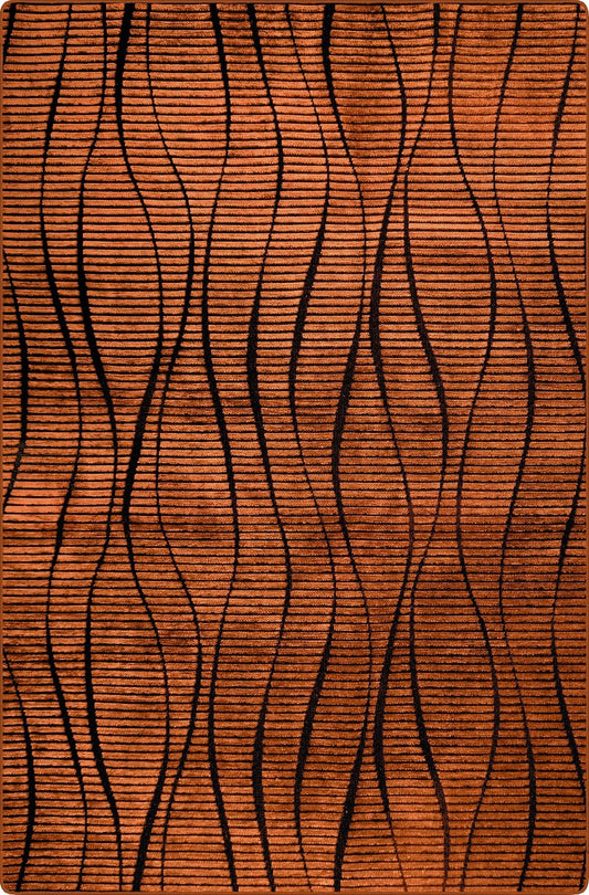 Tapis Vera Vague Safran Dimensions - 80x150 – Qualité supérieure pour Maison, Appartement, Bureau – Style élégant et durable – Confort optimal, facile à nettoyer – Idéal salon et chambre