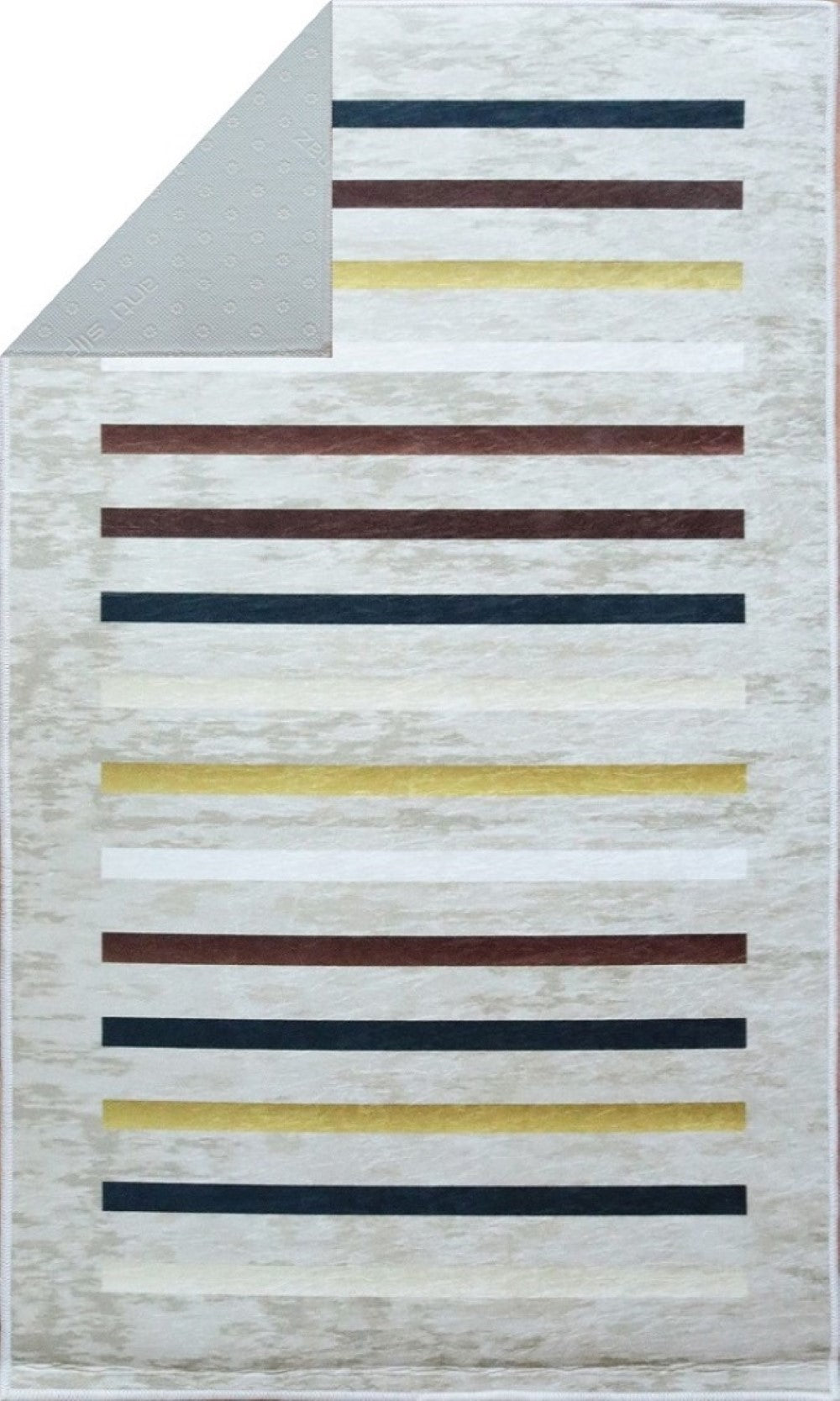 Tapis Rayures Beige Dimensions - 120x180 – Qualité supérieure pour Maison, Appartement, Bureau – Style élégant et durable – Confort optimal, facile à nettoyer – Idéal salon et chambre
