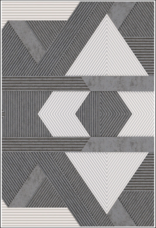 Tapis Zino Gris Dimensions - 120x180 – Qualité supérieure pour Maison, Appartement, Bureau – Style élégant et durable – Confort optimal, facile à nettoyer – Idéal salon et chambre