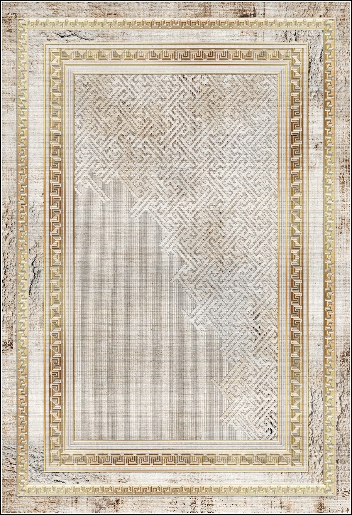 Tapis NAJAT Gold Dimensions - 300x400 – Qualité supérieure pour Maison, Appartement, Bureau – Style élégant et durable – Confort optimal, facile à nettoyer – Idéal salon et chambre