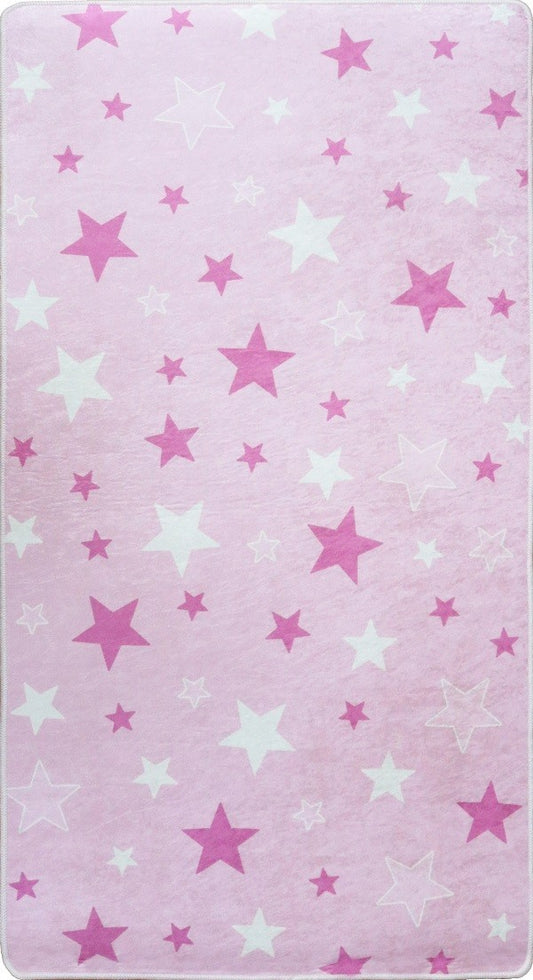 Tapis Etoile Rose 120x160cm – Qualité supérieure pour Maison, Appartement, Bureau – Style élégant et durable – Confort optimal, facile à nettoyer – Idéal salon et chambre