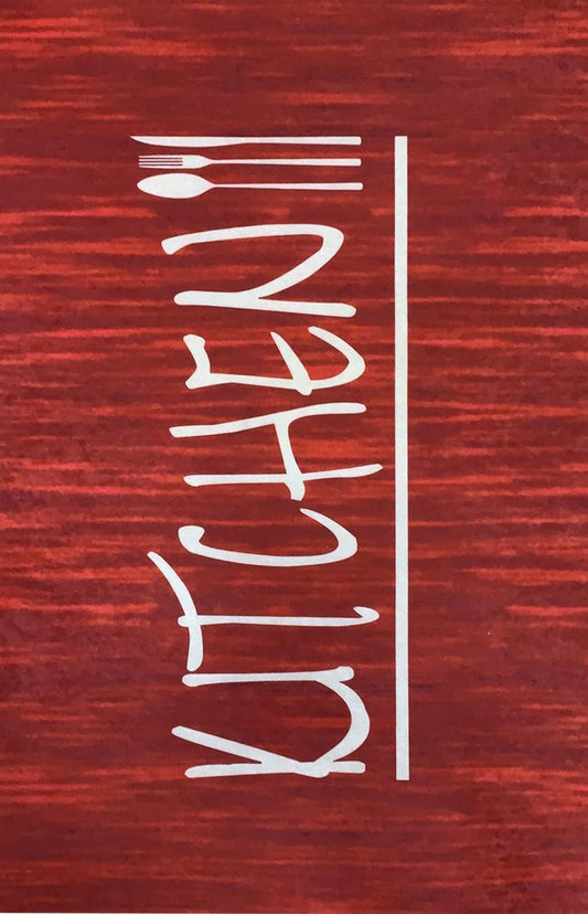 Tapis KITCHEN Rouge Dimensions - 50x120 – Qualité supérieure pour Maison, Appartement, Bureau – Style élégant et durable – Confort optimal, facile à nettoyer – Idéal salon et chambre