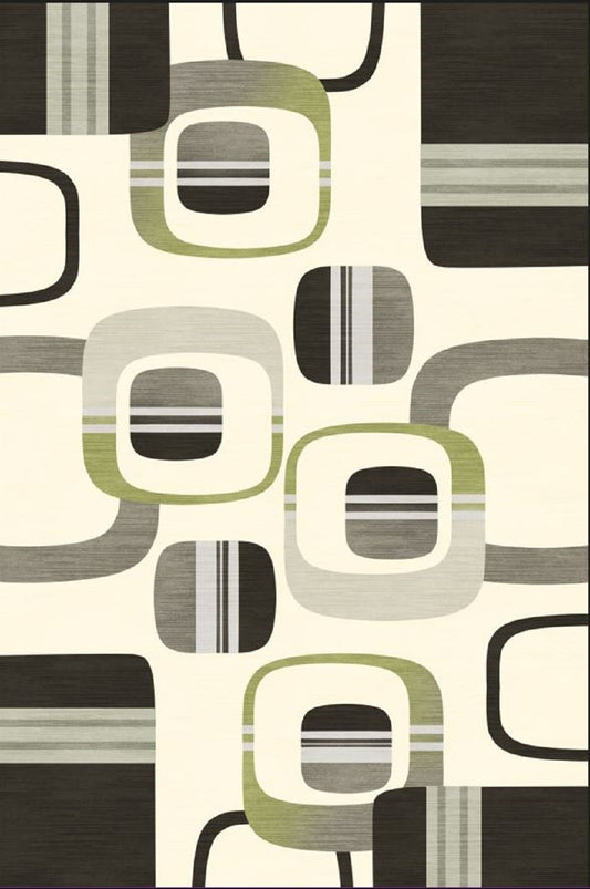 Tapis GULLI Vert Dimensions - 160x230 – Qualité supérieure pour Maison, Appartement, Bureau – Style élégant et durable – Confort optimal, facile à nettoyer – Idéal salon et chambre