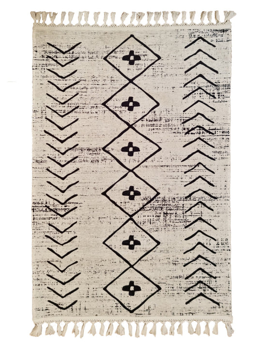 Tapis BERBERE ASSILA Dimensions - 120x180 – Qualité supérieure pour Maison, Appartement, Bureau – Style élégant et durable – Confort optimal, facile à nettoyer – Idéal salon et chambre