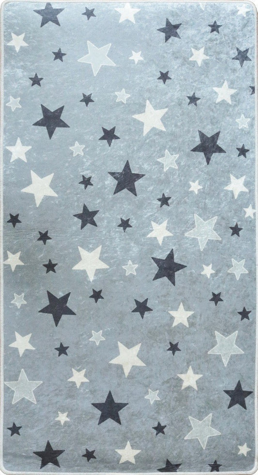 Tapis Etoile Gris 100x150cm – Qualité supérieure pour Maison, Appartement, Bureau – Style élégant et durable – Confort optimal, facile à nettoyer – Idéal salon et chambre