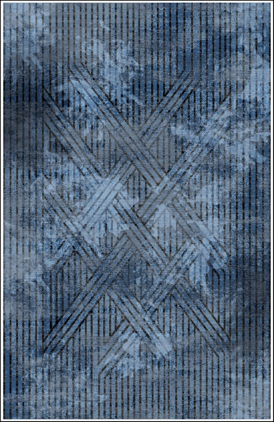Tapis FISUN Bleu Dimensions - 160x230 – Qualité supérieure pour Maison, Appartement, Bureau – Style élégant et durable – Confort optimal, facile à nettoyer – Idéal salon et chambre