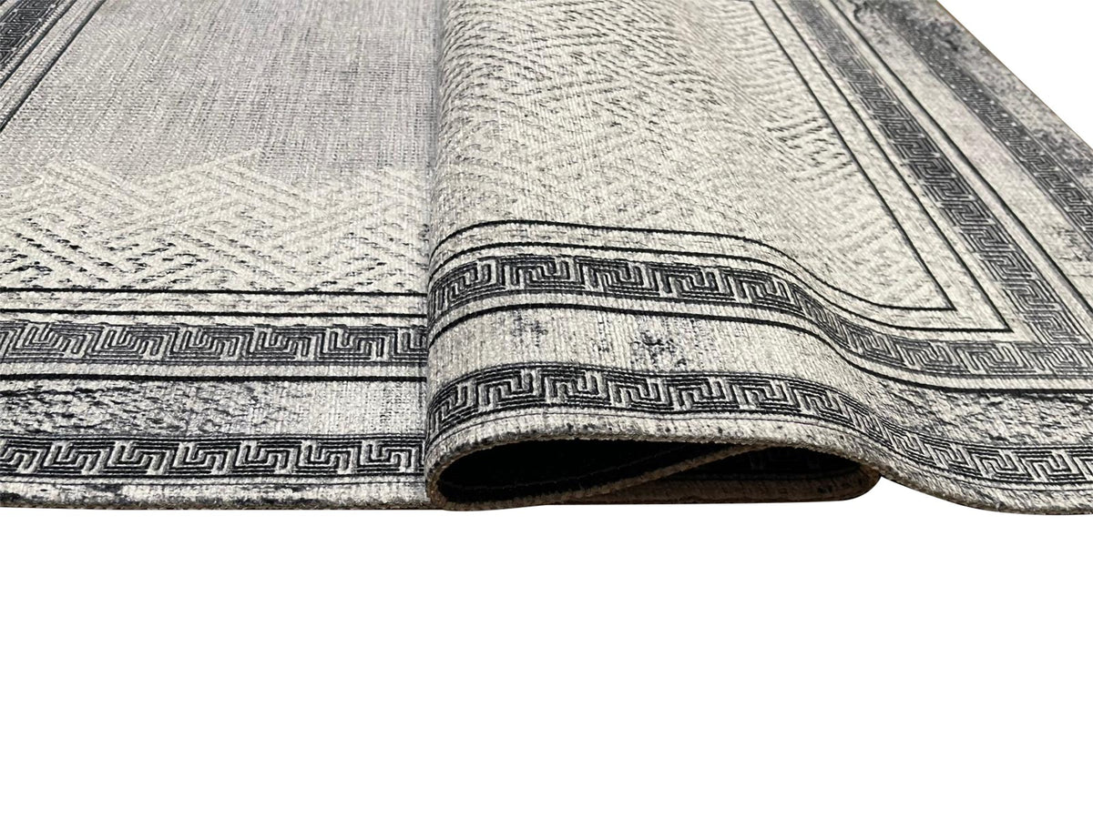 Tapis NAJAT Gris 200x300cm – Qualité supérieure pour Maison, Appartement, Bureau – Style élégant et durable – Confort optimal, facile à nettoyer – Idéal salon et chambre