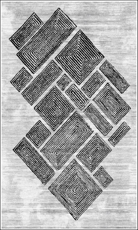 Tapis ALYA Gris Dimensions - 160x230 – Qualité supérieure pour Maison, Appartement, Bureau – Style élégant et durable – Confort optimal, facile à nettoyer – Idéal salon et chambre