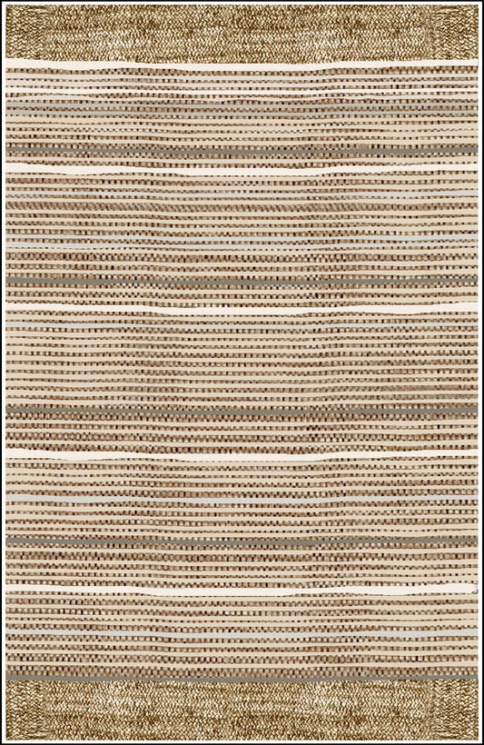 Tapis Bahar Beige/Blanc Dimensions - 120x180 – Qualité supérieure pour Maison, Appartement, Bureau – Style élégant et durable – Confort optimal, facile à nettoyer – Idéal salon et chambre