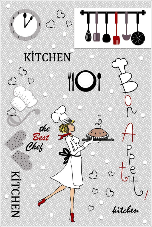 Tapis BON APPETIT Dimensions - 40x60 – Qualité supérieure pour Maison, Appartement, Bureau – Style élégant et durable – Confort optimal, facile à nettoyer – Idéal salon et chambre