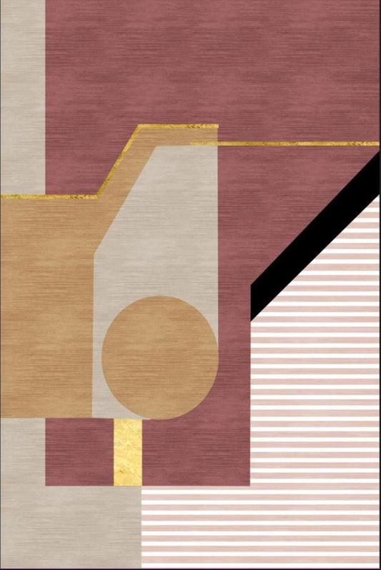 Tapis BURANO Rose Dimensions - 160x230 – Qualité supérieure pour Maison, Appartement, Bureau – Style élégant et durable – Confort optimal, facile à nettoyer – Idéal salon et chambre