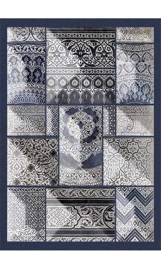 Tapis CORDOUE Bleu Dimensions - 160x230 – Qualité supérieure pour Maison, Appartement, Bureau – Style élégant et durable – Confort optimal, facile à nettoyer – Idéal salon et chambre