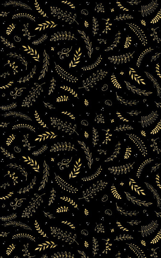 Tapis de Noel Noir Gold Dimensions - 70x140 – Qualité supérieure pour Maison, Appartement, Bureau – Style élégant et durable – Confort optimal, facile à nettoyer – Idéal salon et chambre