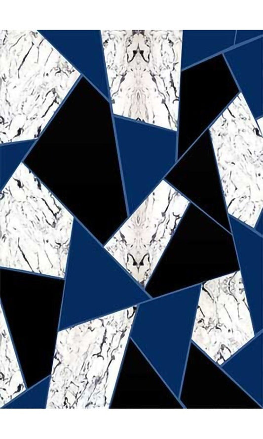 Tapis DJAM Noir/Bleu Dimensions - 120x180 – Qualité supérieure pour Maison, Appartement, Bureau – Style élégant et durable – Confort optimal, facile à nettoyer – Idéal salon et chambre