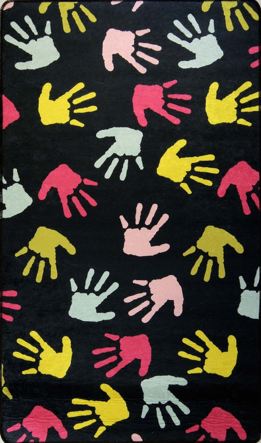 Tapis pour Chambre Enfant 80 x 150 cm - Noir – Qualité supérieure pour Maison, Appartement, Bureau – Style élégant et durable – Confort optimal, facile à nettoyer – Idéal salon et chambre