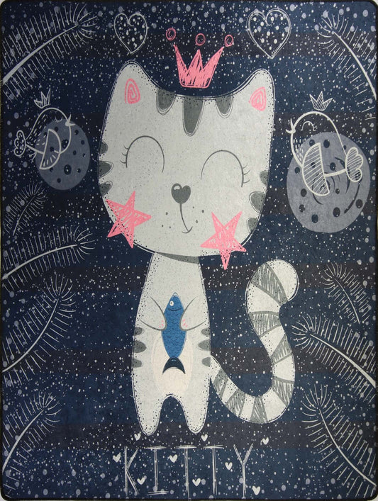Tapis pour Chambre Enfant 80 x 150 cm - Bleu – Qualité supérieure pour Maison, Appartement, Bureau – Style élégant et durable – Confort optimal, facile à nettoyer – Idéal salon et chambre