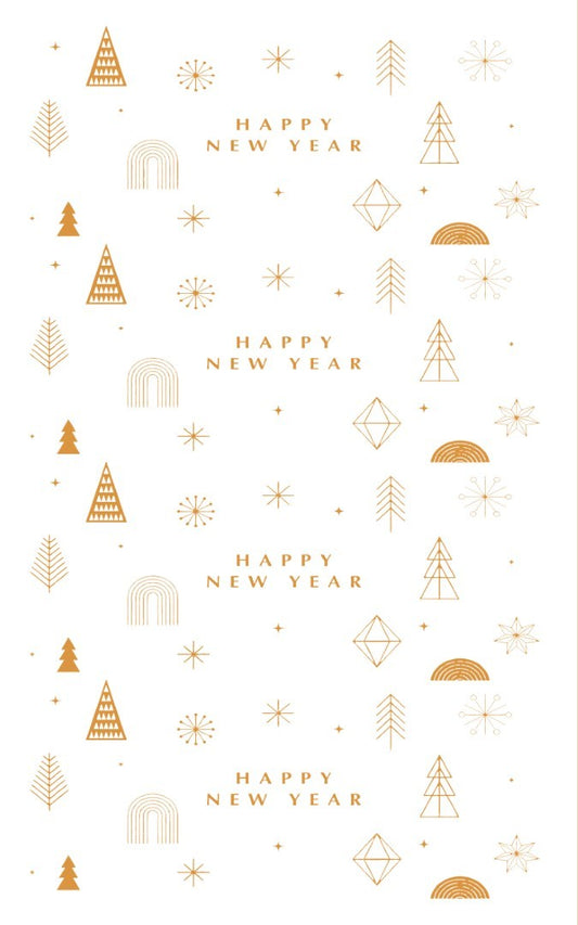 Tapis New Year Gold Dimensions - 70x140 – Qualité supérieure pour Maison, Appartement, Bureau – Style élégant et durable – Confort optimal, facile à nettoyer – Idéal salon et chambre
