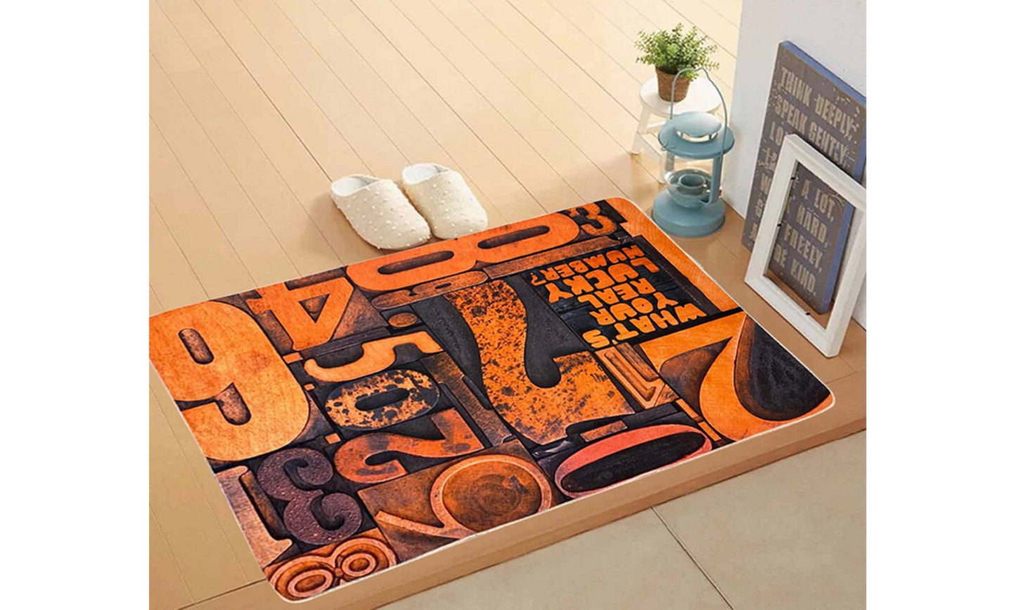 Tapis Number Beige/Marron Dimensions - 80x150 – Qualité supérieure pour Maison, Appartement, Bureau – Style élégant et durable – Confort optimal, facile à nettoyer – Idéal salon et chambre