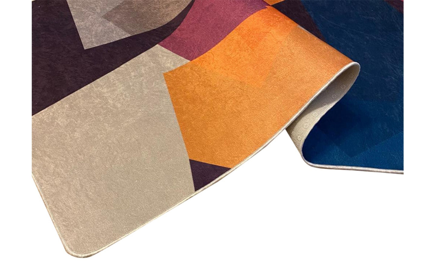 Tapis Origami Multicolore Dimensions - 80x150 – Qualité supérieure pour Maison, Appartement, Bureau – Style élégant et durable – Confort optimal, facile à nettoyer – Idéal salon et chambre