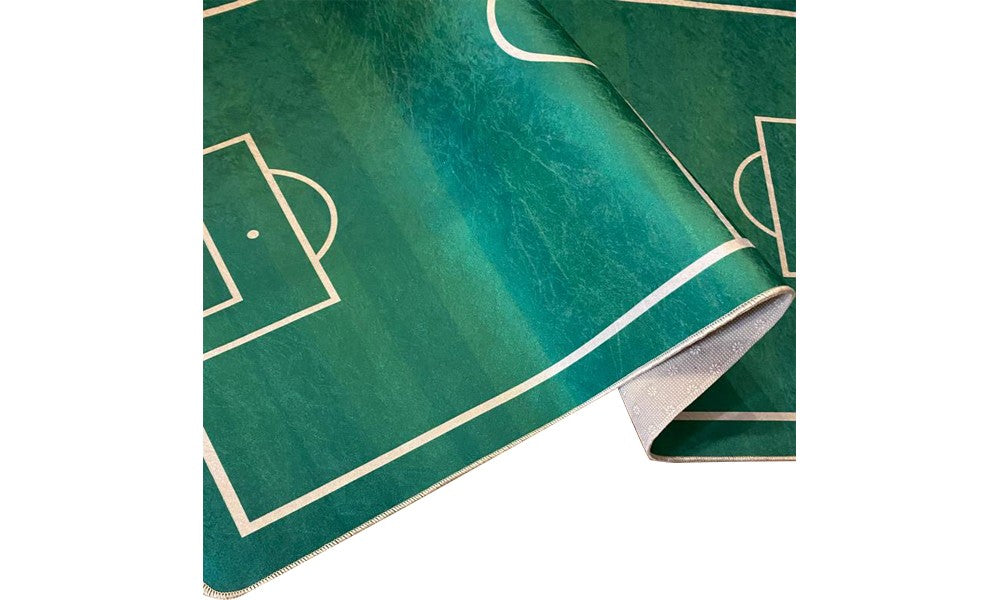 Tapis Enfant Soccer 80 x 150 cm - Vert – Qualité supérieure pour Maison, Appartement, Bureau – Style élégant et durable – Confort optimal, facile à nettoyer – Idéal salon et chambre