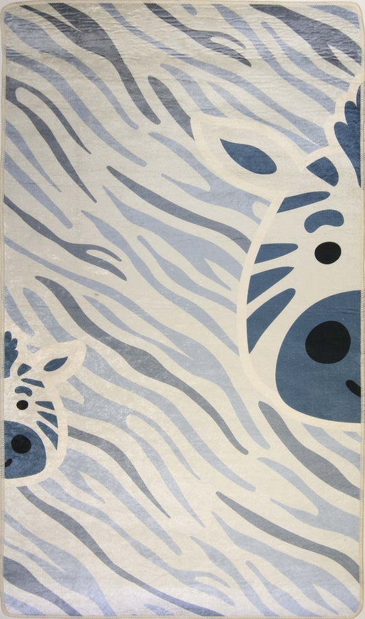 Tapis pour Enfant 80 x 150 cm - Bleu – Qualité supérieure pour Maison, Appartement, Bureau – Style élégant et durable – Confort optimal, facile à nettoyer – Idéal salon et chambre