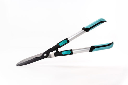 Cisaille à haie lame ondulée - Manche télescopique - Précision de coupe - Confort d'utilisation | 62-80 x 19-25 x 3 cm | Vert et noir | TRENDYFLAIR